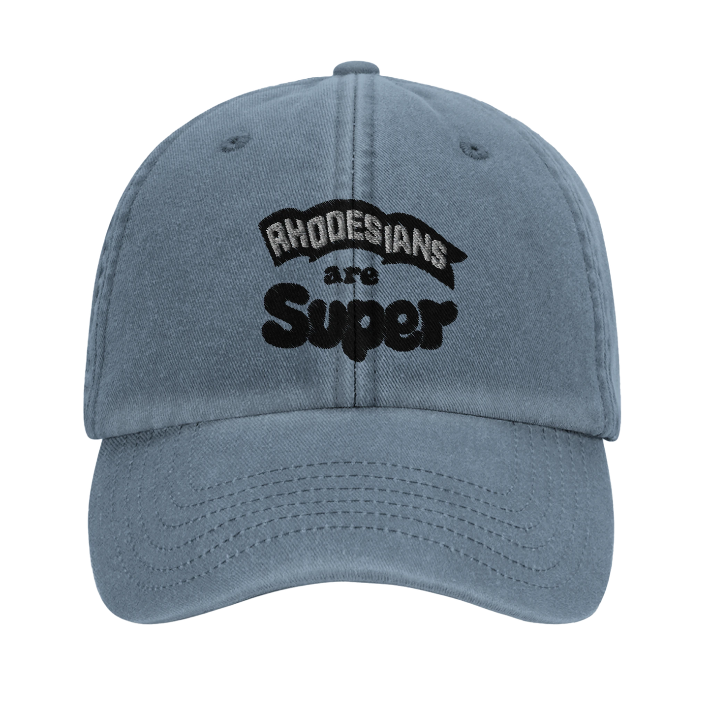 Rhodesians-are-Super Vintage Cap Light Denim