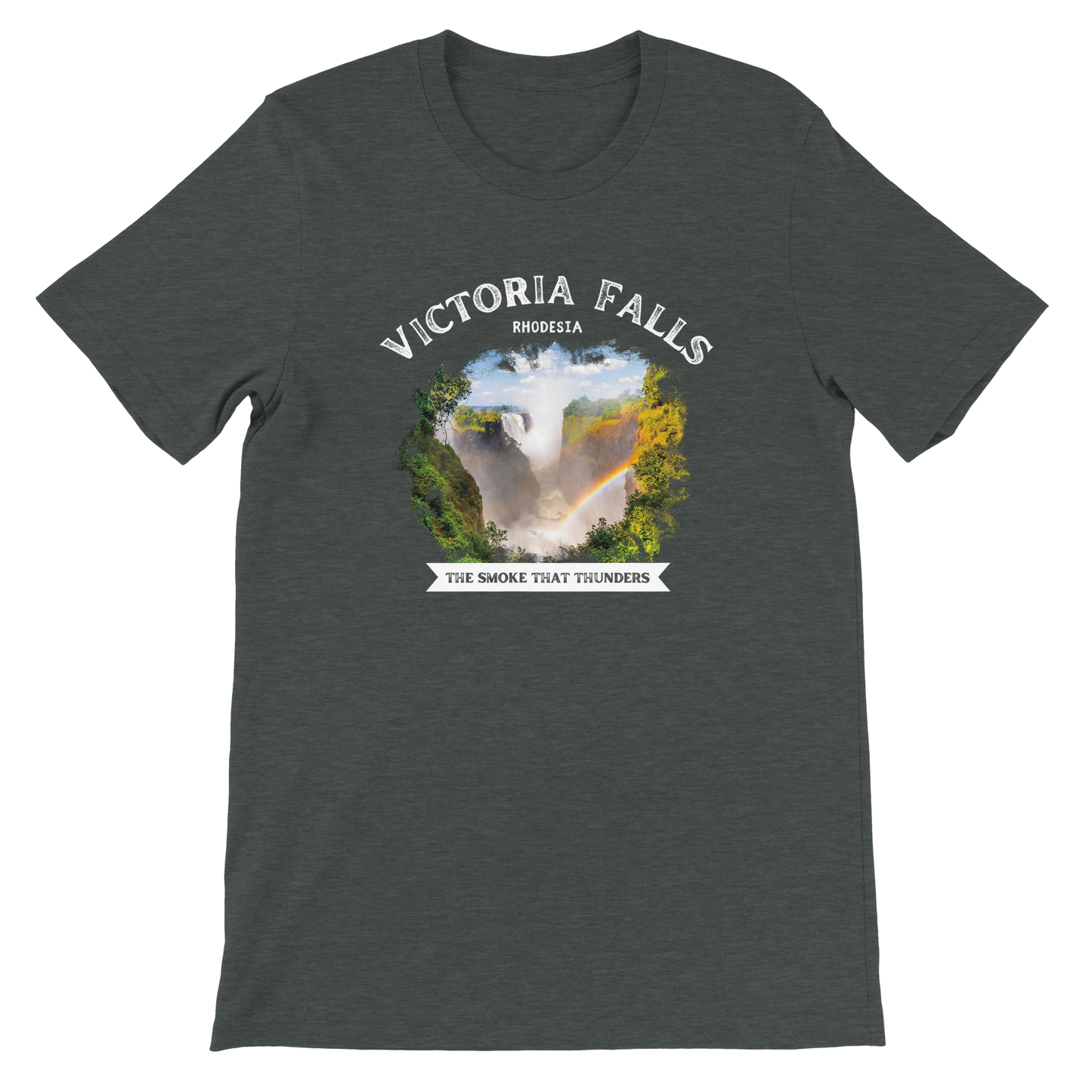Victoria Falls Rhodesia T-shirt Dark Grey Heather