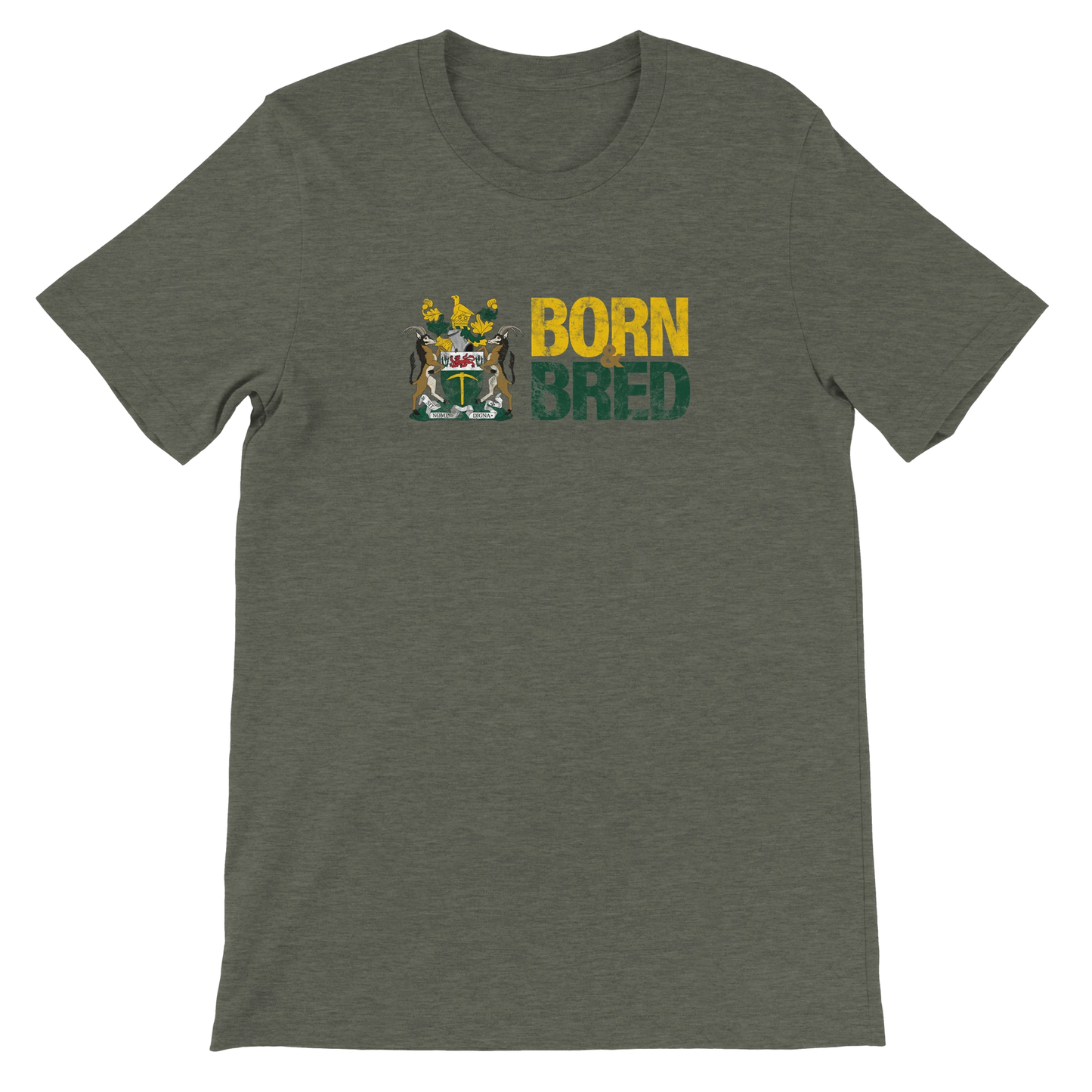 Rhodesia Born&Bred Tshirt Heather Mil_Green
