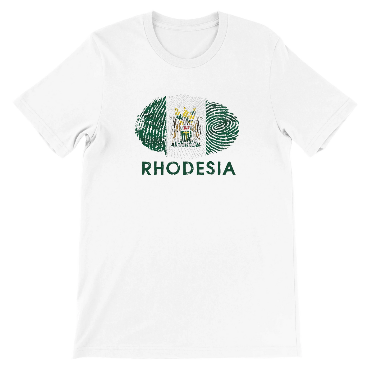 Rhodesian Flag Fingerprint Tshirt White