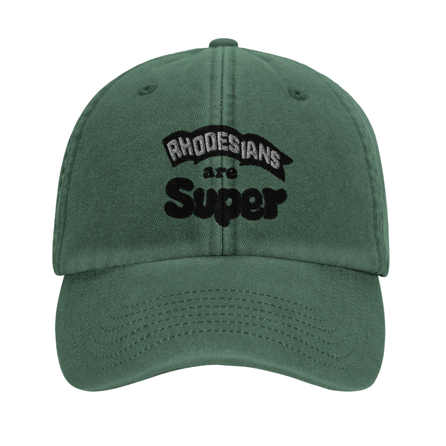 Rhodesians-are-Super Vintage Cap Bottle Green